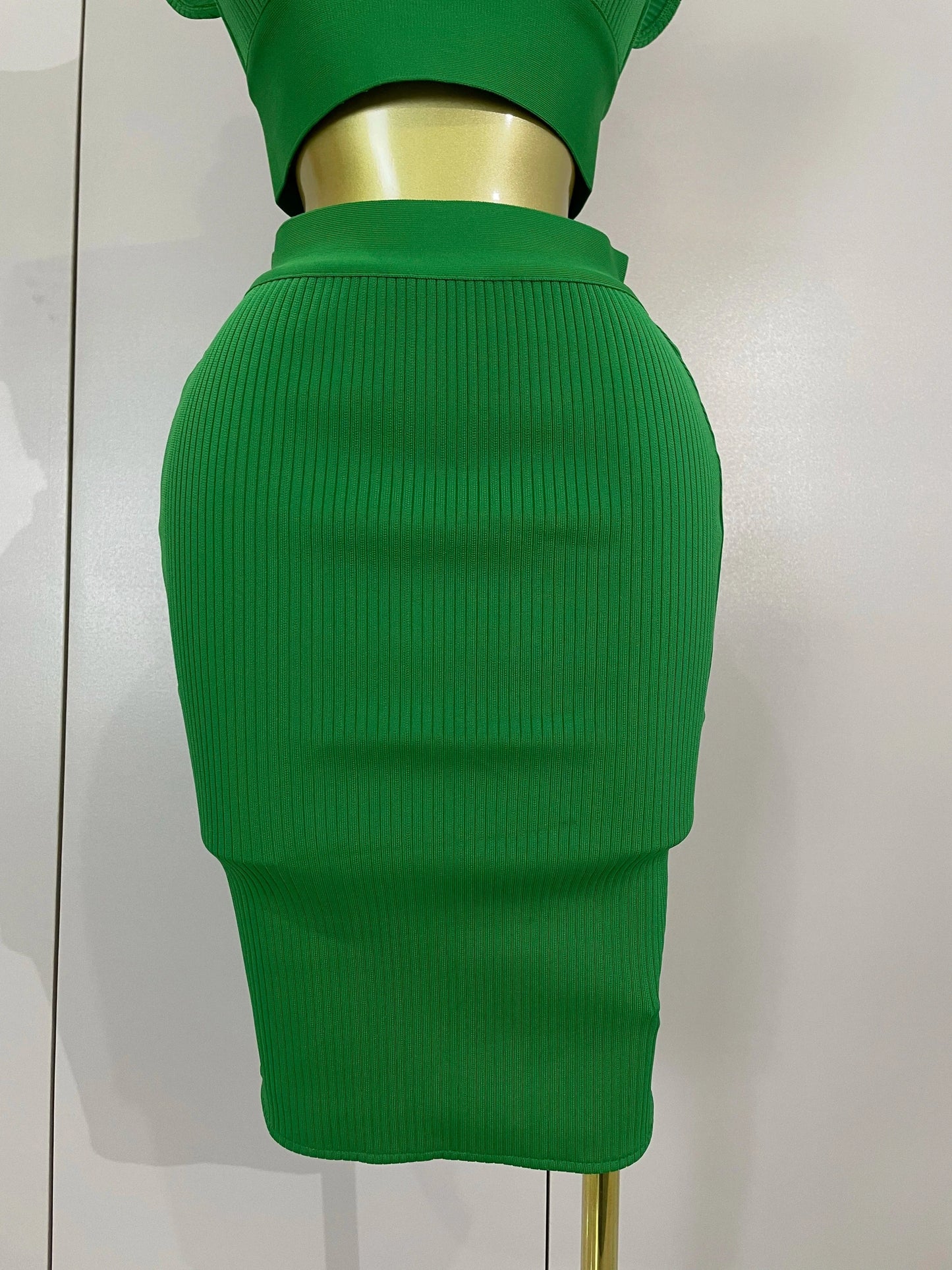 Women 2025 New Sexy Backless Ruffles Red Bandage Two Pices Set 2025 Celebrity Evening Elegance Birthday Party Dress