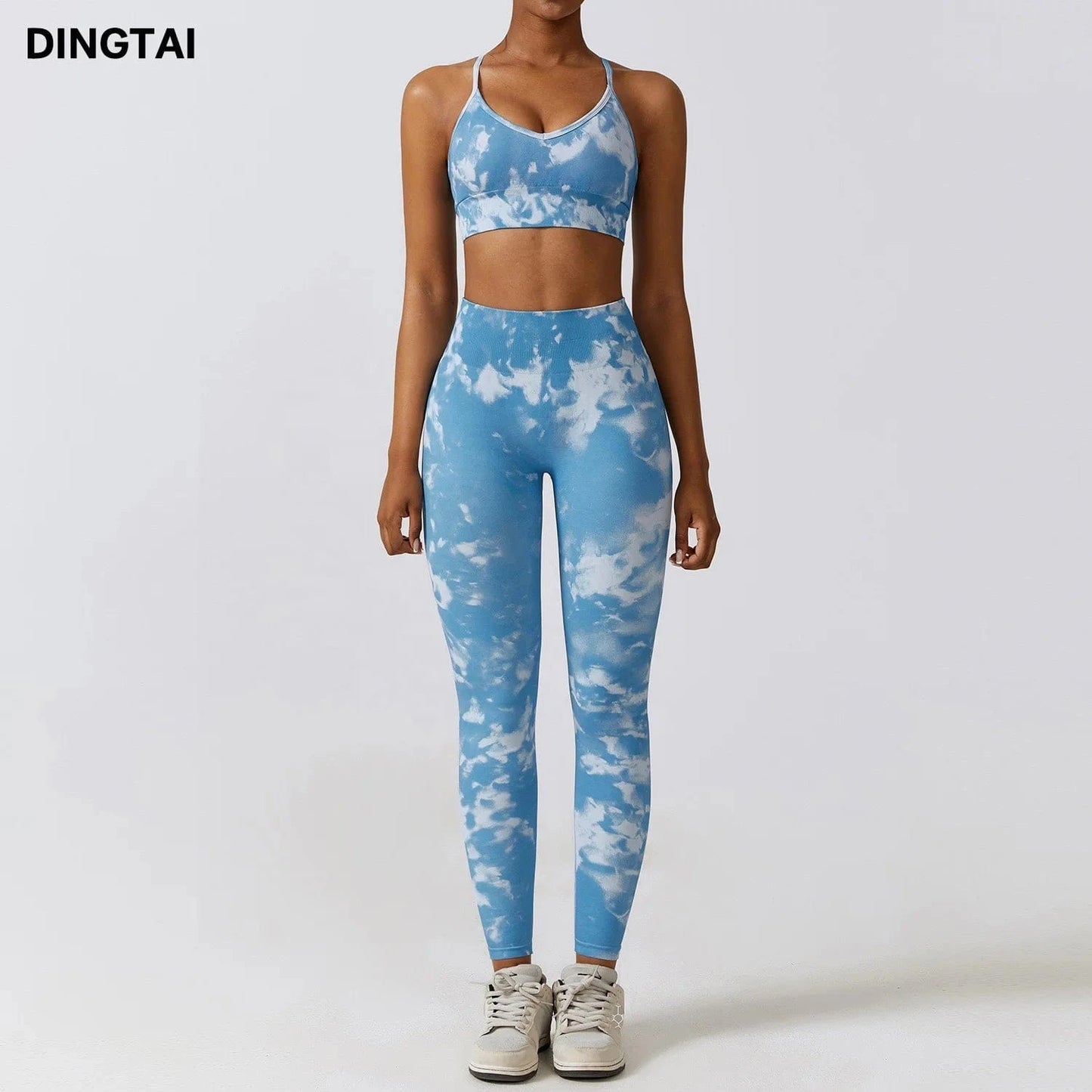 Women 3 Piece Yoga Set Activewear Suit Jogger Seamless Sportswear Fitness Workout Gym Clothing