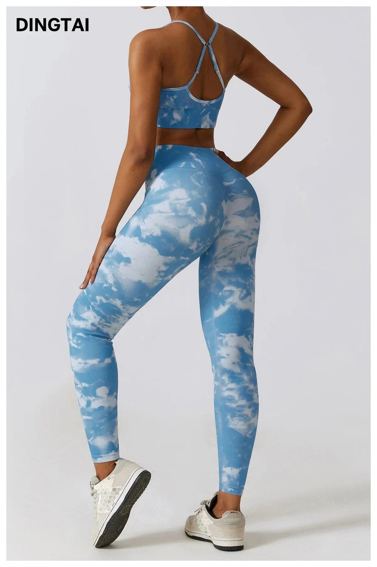 Women 3 Piece Yoga Set Activewear Suit Jogger Seamless Sportswear Fitness Workout Gym Clothing