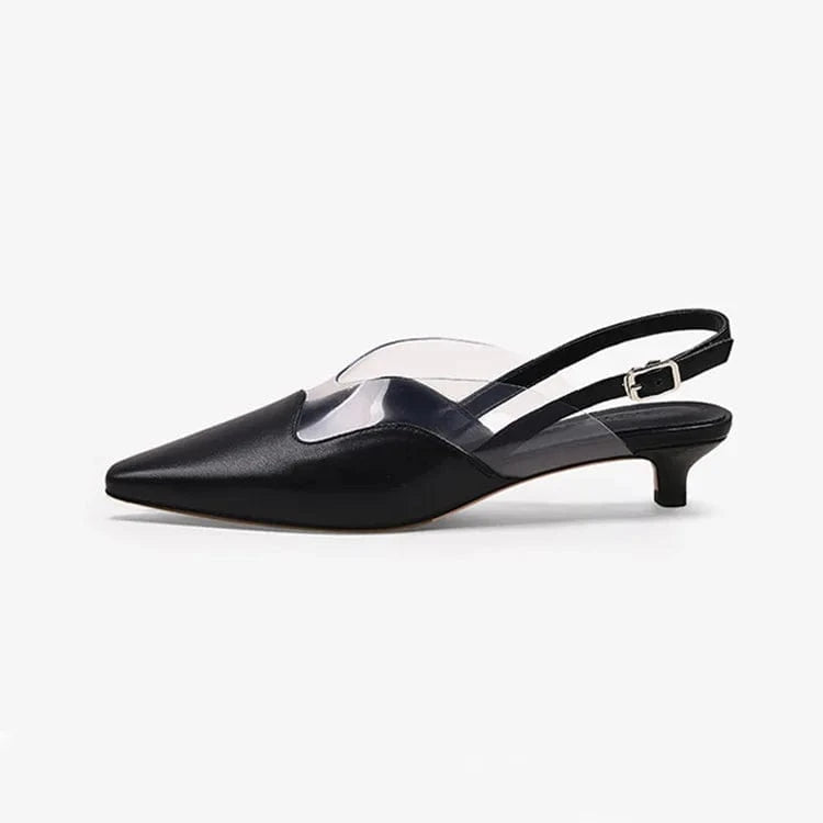 Women Casual Sandals Simple Pointed-toe Transparent Mujer Zapatos Wrap-toe Slingback High Heel Sandals Ladies Shopping Sandalias
