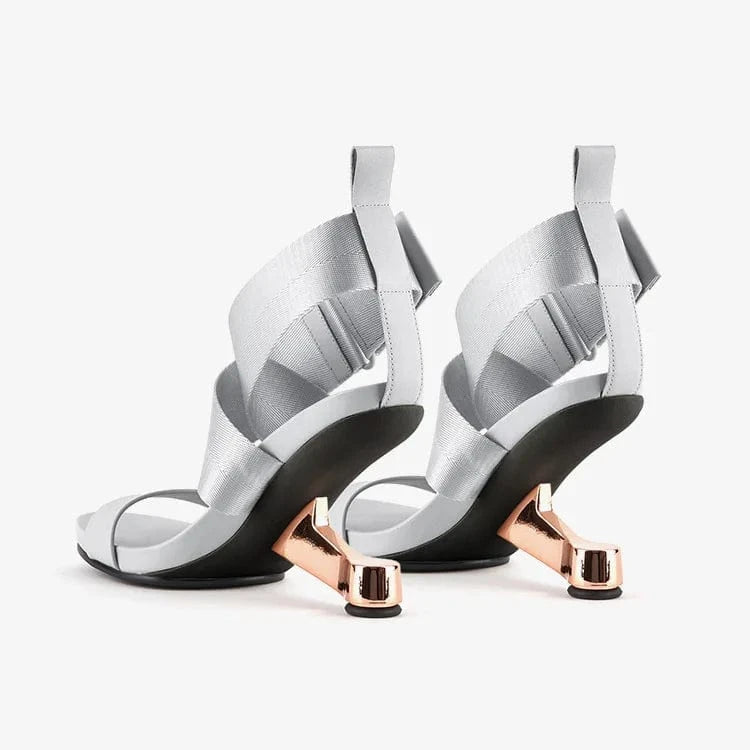 Women Casual Sandals Vintage T-strap Round-toe Mujer Zapatos Cross Strap Lace Up High Heel Sandals Ladies Party Office Sandalias