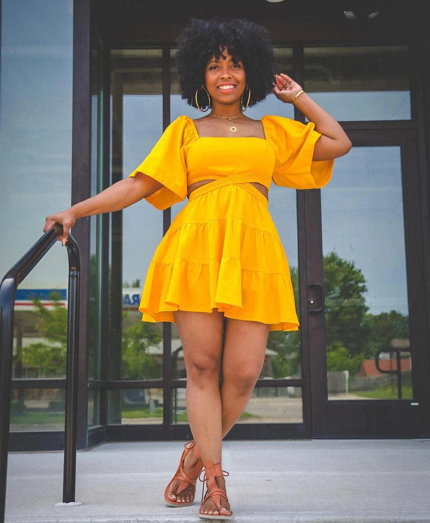 women clothes 2024 Spring and summer new solid color square neck hollow ruffle dress