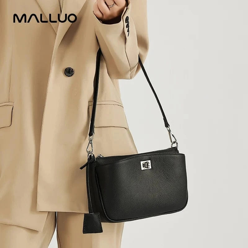 Women Cow Real Leather Shoulder Bags Ladies Natural Cowhide Fashion Retro Handbags Female Designer Luxury Crossbody Bag for Lady