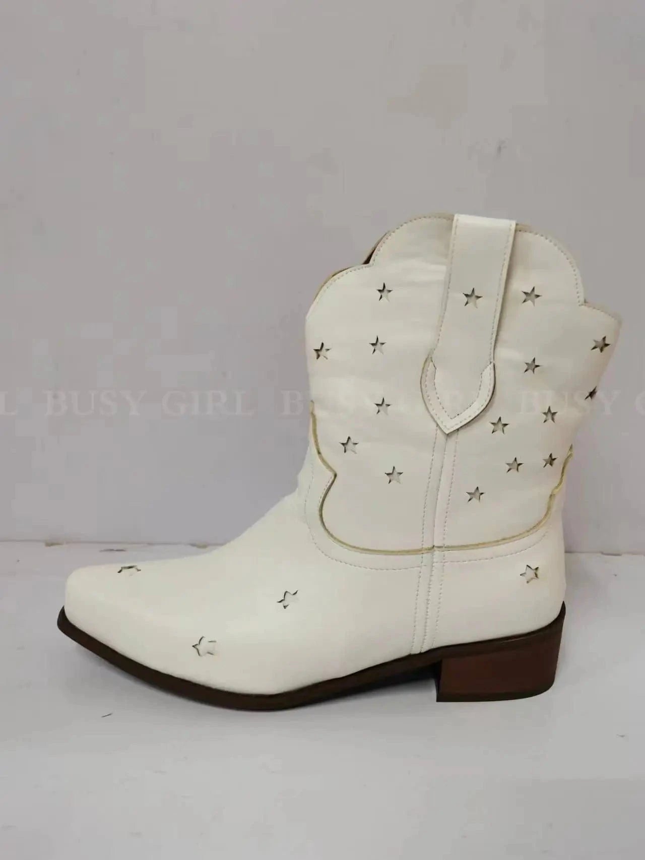 women cowboy boots Star Short Cowboy Boots for Women Cowgirl Heels