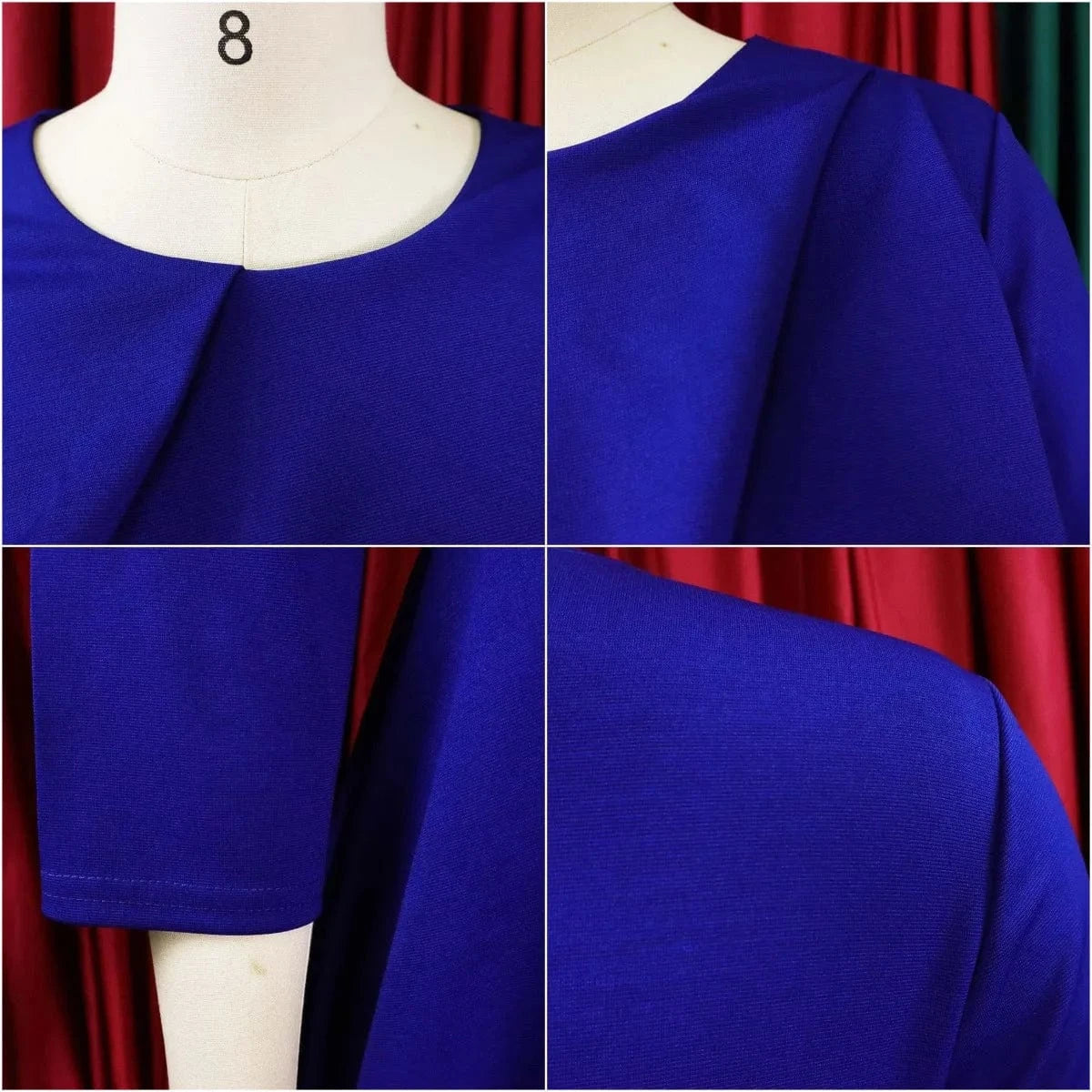 Women Dress A Line Ruffles Elegant Office Ladies Classy Modest Work Wear Pink Navy Female Autumn Summer Robes Vestidos Outfits