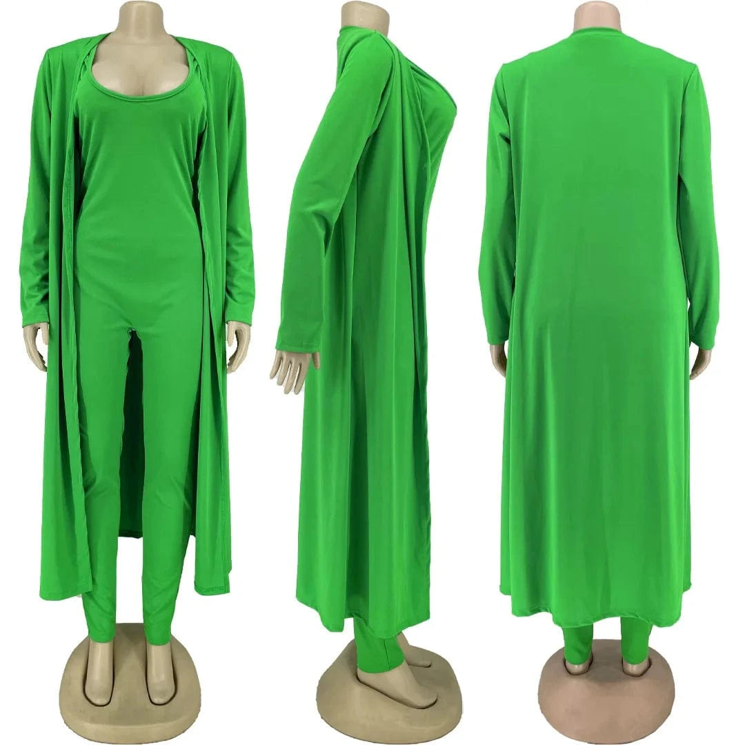 Women Fashion Fall Winter Clothing 2024 Casual Solid Color Jumpsuits 2 Piece Set Sexy Sleeveless Skinny Jumpsuit Lady Outfit
