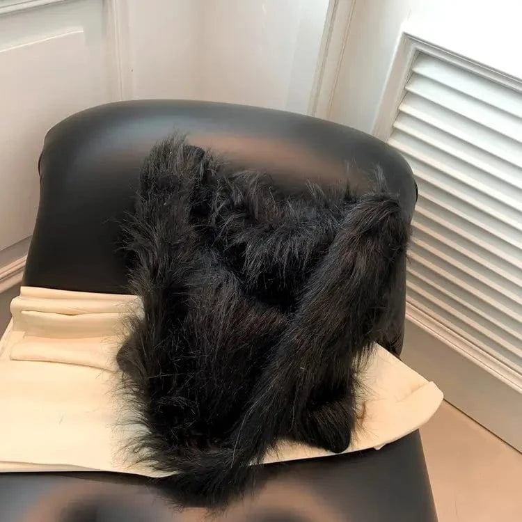 Women Faux Fur Shoulder Bag Fluffy Plush Winter Women Handbags Cute Large Crossbody Bags for Women 2024 Tote Lady Shopper