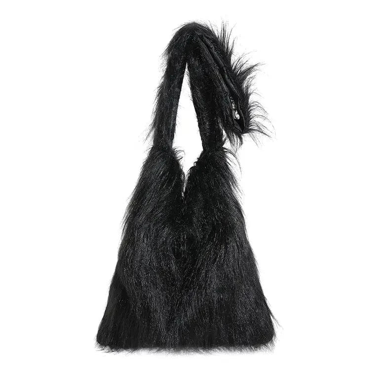 Women Faux Fur Shoulder Bag Fluffy Plush Winter Women Handbags Cute Large Crossbody Bags for Women 2024 Tote Lady Shopper