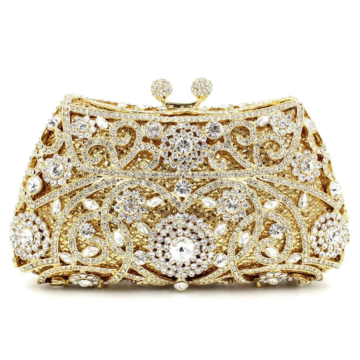 Women Gown Formal Crystal Stones Evening Party Handbag Wedding Clutch Bag Diamond Clutches Bridal Shoulder Wedding Purse