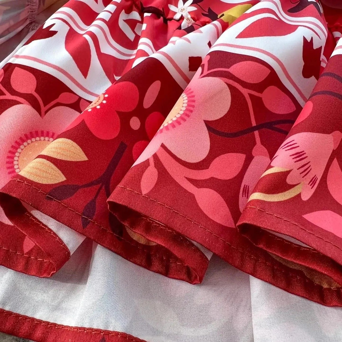 Women Holiday V Neck Flare Sleeve Single Breasted A Line Dresses Autumn Gorgeous Flower Print High Waist Beach Floral Vestidos