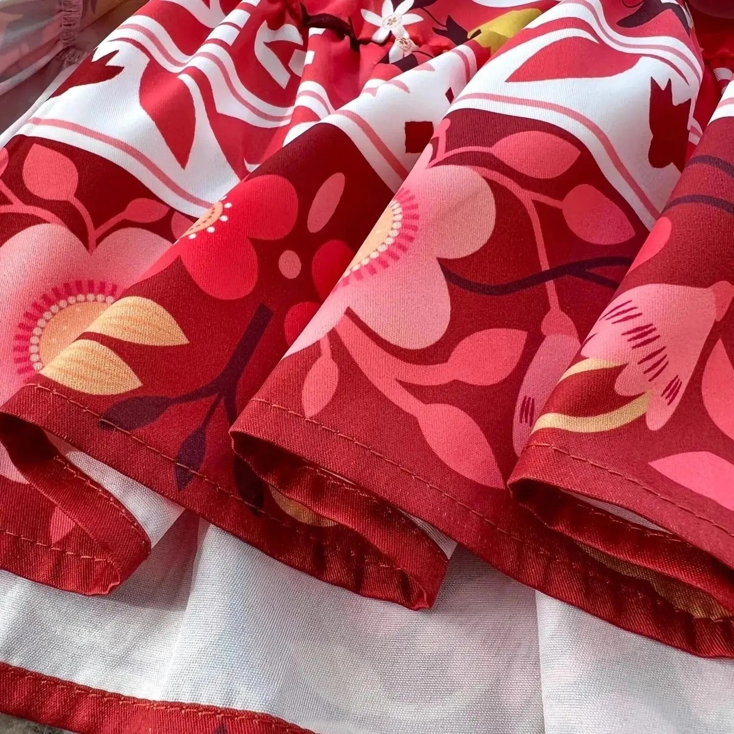 Women Holiday V Neck Flare Sleeve Single Breasted A Line Dresses Autumn Gorgeous Flower Print High Waist Beach Floral Vestidos