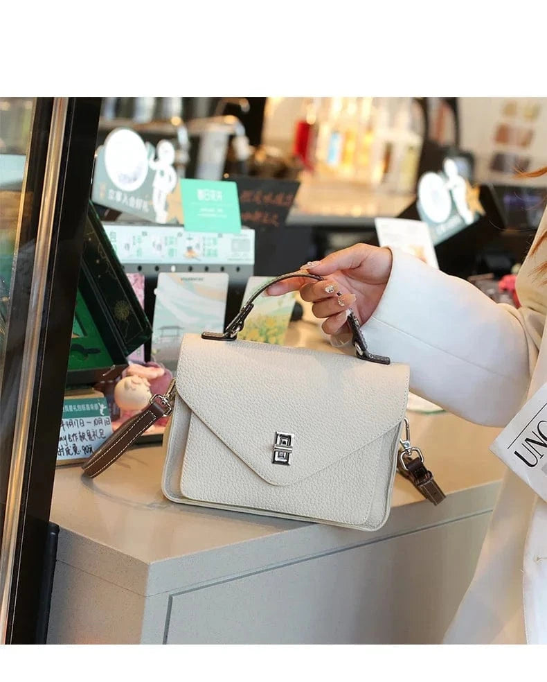 Women Natural Cow Genuine Leather Shoulder Bag Female Large Capacity Casual Crossbody Bag Lady Cowhide Fashion Commuting Handbag