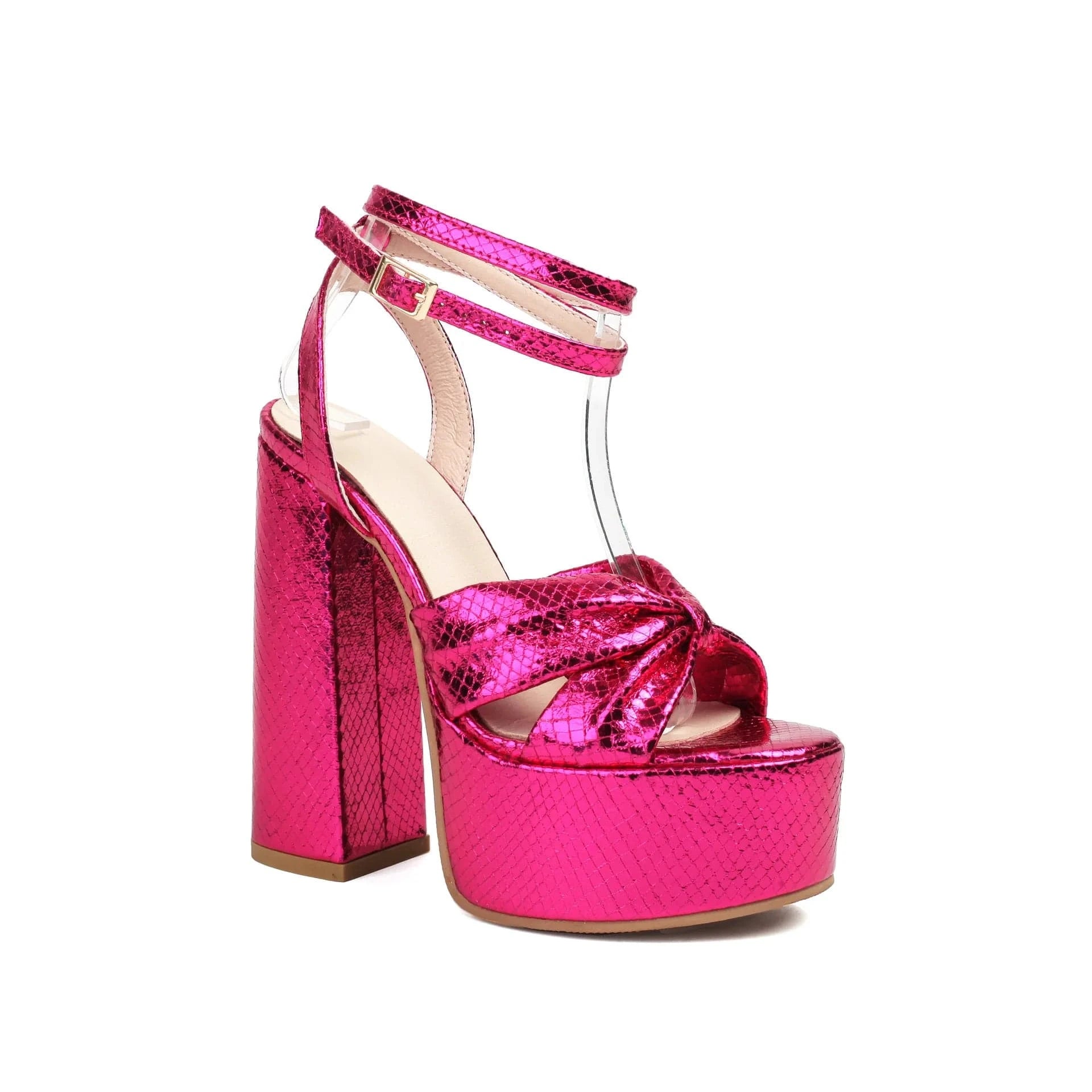 Women Platform Shoes Sexy Open-toe Large Size Mujer Zapatos Cross Strap Lace Up High Heel Sandals Ladies Nightclub Party Sandals