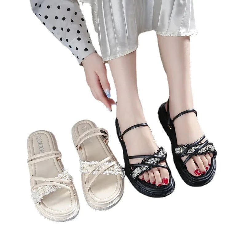 women's 2024 new thick sole small fresh external sandals women's casual slippers