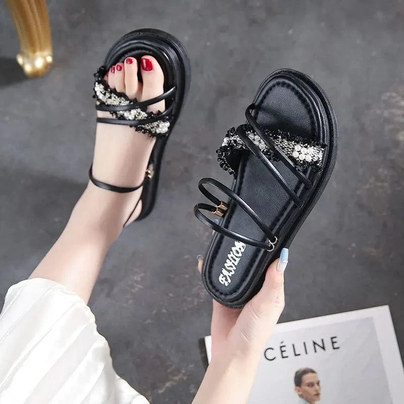 women's 2024 new thick sole small fresh external sandals women's casual slippers