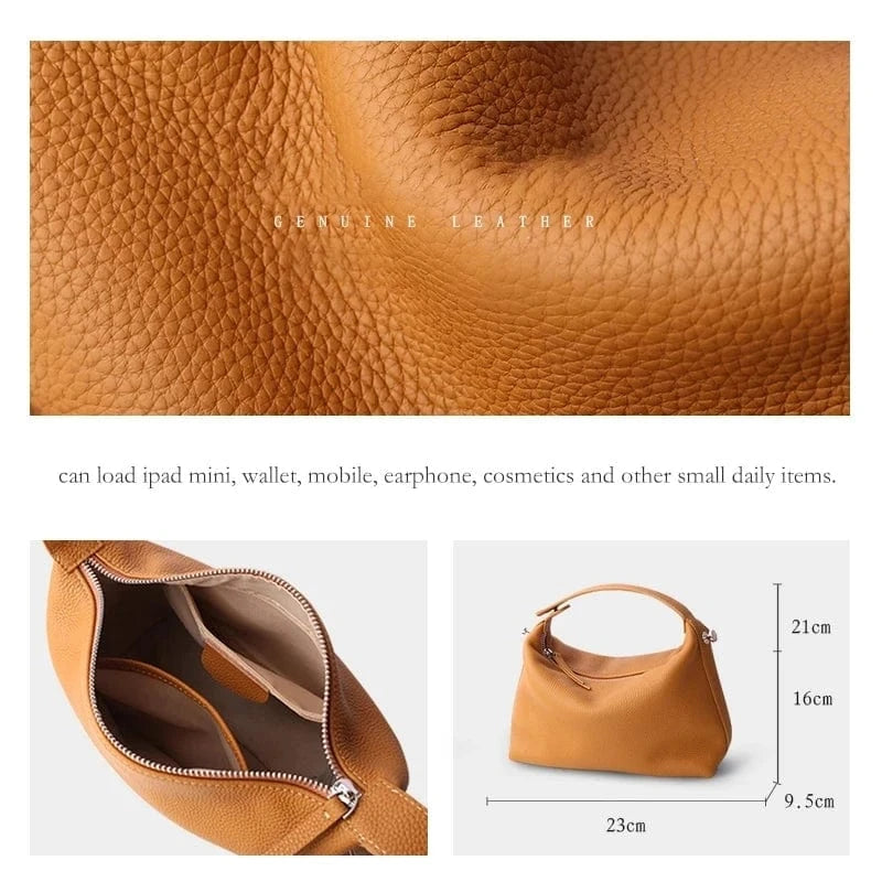 Women's Bag Female Luxury Soft Genuine Leather Handbag Lady New Fashion Daily Casual Shoulder Bag Girls Crossbody Messenger Pack
