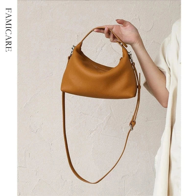 Women's Bag Female Luxury Soft Genuine Leather Handbag Lady New Fashion Daily Casual Shoulder Bag Girls Crossbody Messenger Pack