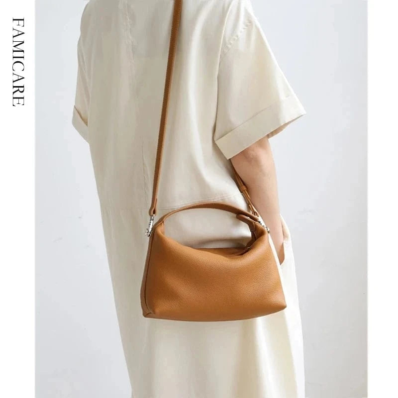 Women's Bag Female Luxury Soft Genuine Leather Handbag Lady New Fashion Daily Casual Shoulder Bag Girls Crossbody Messenger Pack