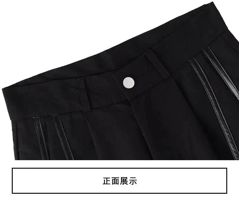 Women's Black Gothic Urban Pants Baggy Oversize Suits Long Pants Harajuku Japanese 2000s Style Y2k Emo Vintage Trousers Clothes