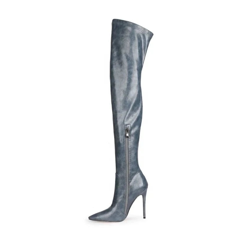 Women's Boots Cowgirl Boots Plus Size Stilettos Winter Boots For Women Shoes Stretch Women High Heel Shoes
