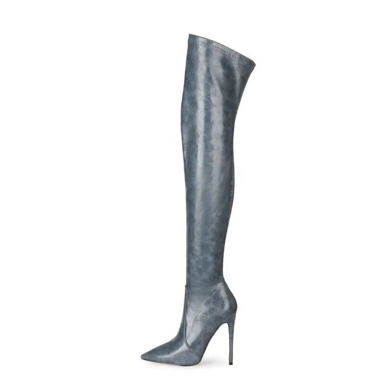 Women's Boots Cowgirl Boots Plus Size Stilettos Winter Boots For Women Shoes Stretch Women High Heel Shoes