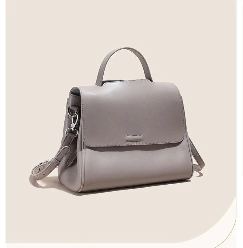 Women's Cowhide Genuine Leather Shoulder Bag Female Fashion Luxury Designer Handbags Ladies Commuting Large Capacity Bucket Bags