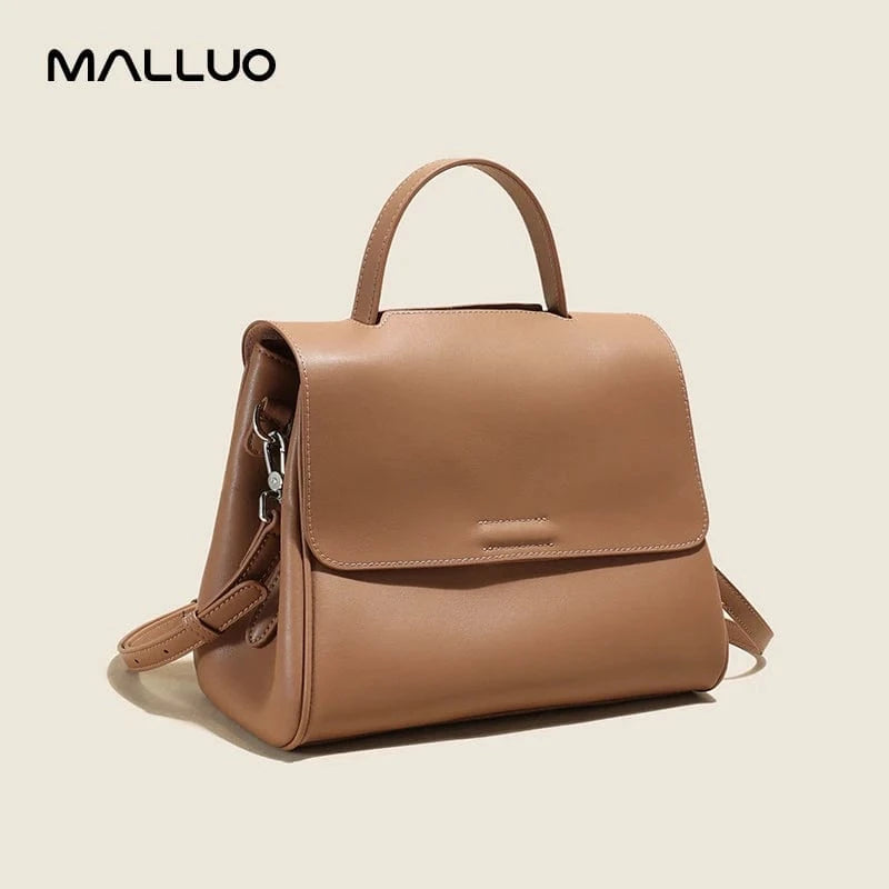 Women's Cowhide Genuine Leather Shoulder Bag Female Fashion Luxury Designer Handbags Ladies Commuting Large Capacity Bucket Bags