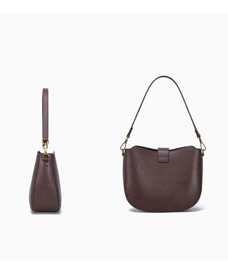 Women‘s Cowhide Genuine Leather Shoulder Bag Ladies Soft Natural Cow Leather Handbag Female Fashion Luxury Design Crossbody Bags
