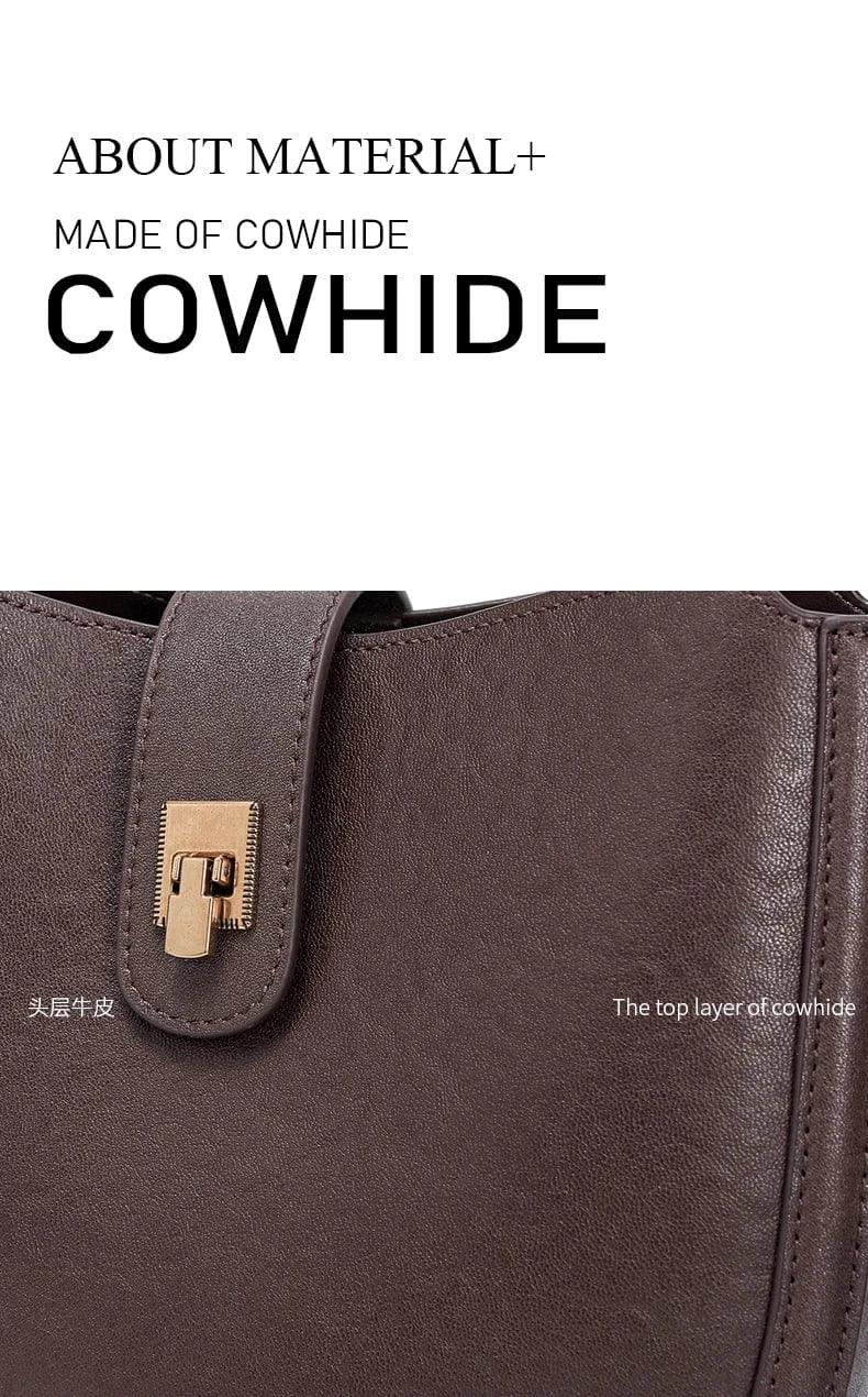 Women‘s Cowhide Genuine Leather Shoulder Bag Ladies Soft Natural Cow Leather Handbag Female Fashion Luxury Design Crossbody Bags