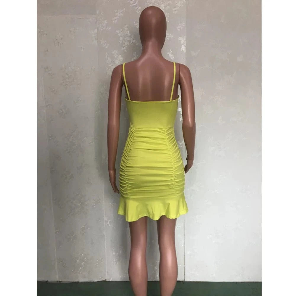 Women's Dress Y2K Summer Casual Clothing Backless Sling Dress Ladies Nightclub Halter Dress