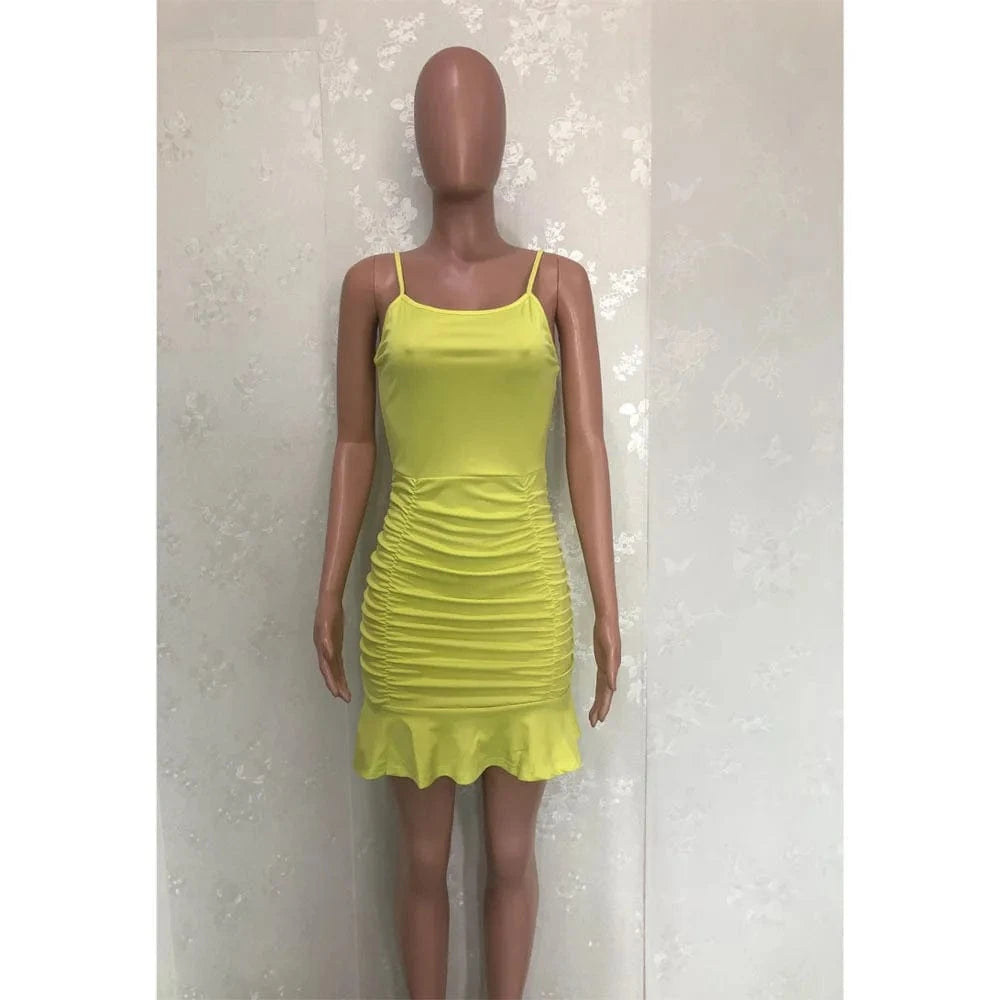 Women's Dress Y2K Summer Casual Clothing Backless Sling Dress Ladies Nightclub Halter Dress