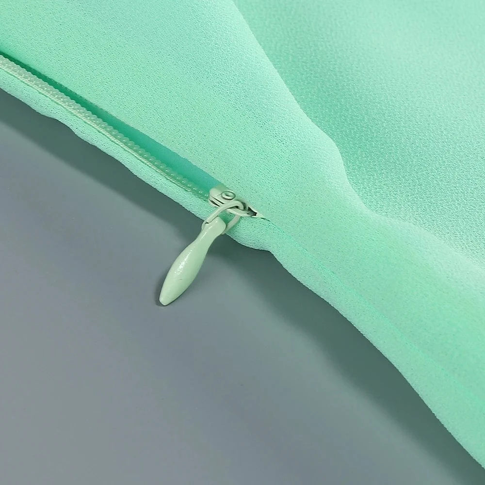 Women's Elegant Mint Green Halter Neck Maxi Dress Rose Embellishment Flowy Silhouette High-quality Fabric for Prom Evening Party