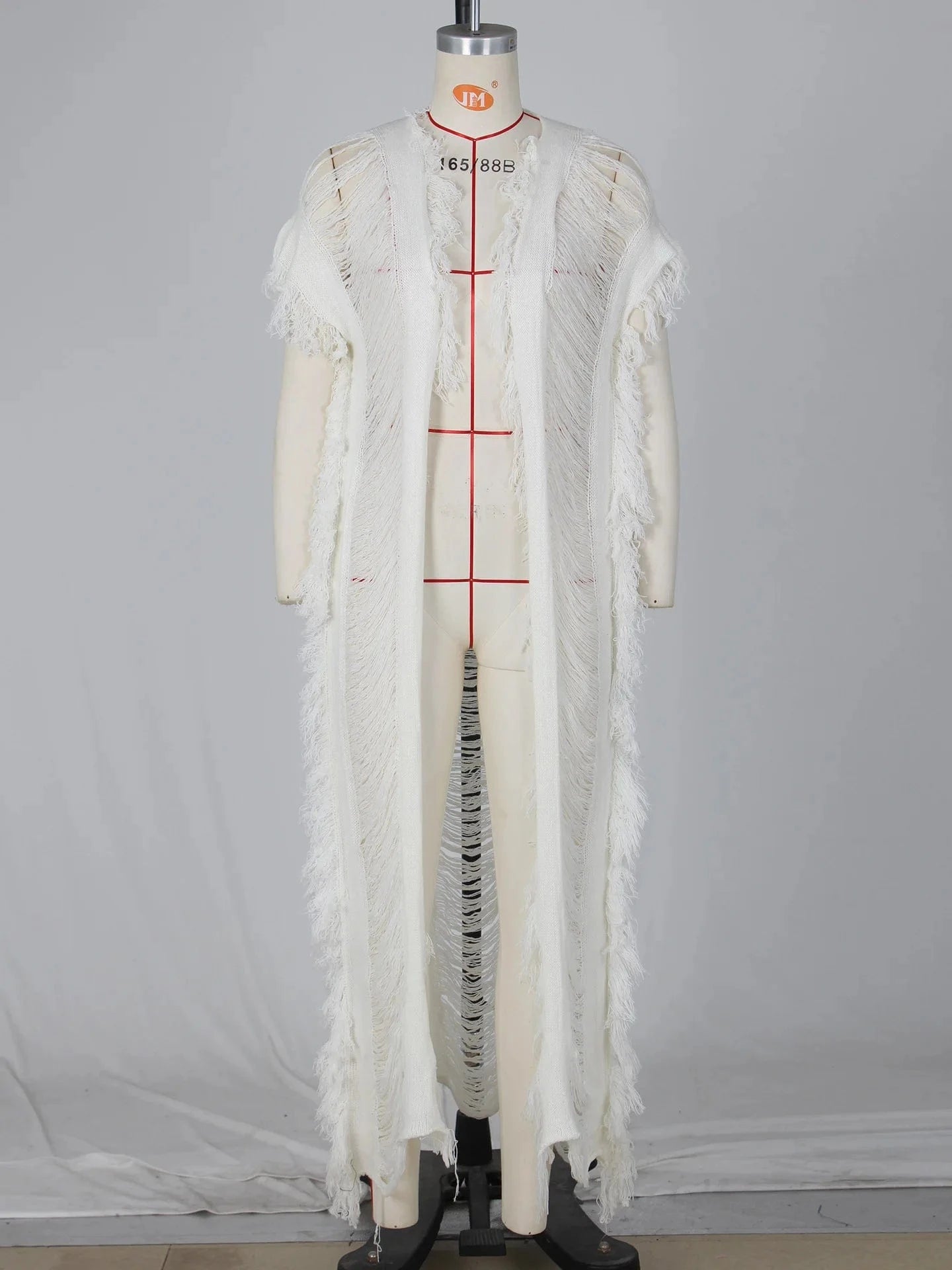 Women's Fashion Street Shoot Solid Hollow Cardigan Fringe Autumn Winter knitted Clothing