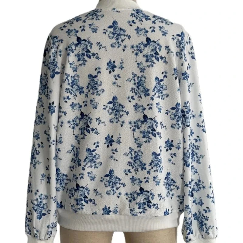 Women's Leopard Stand-Up Collar Long Sleeve Zipper Cardigan Coat Jackets Autumn Ladies Casual Loose Outwear Outcoat Size