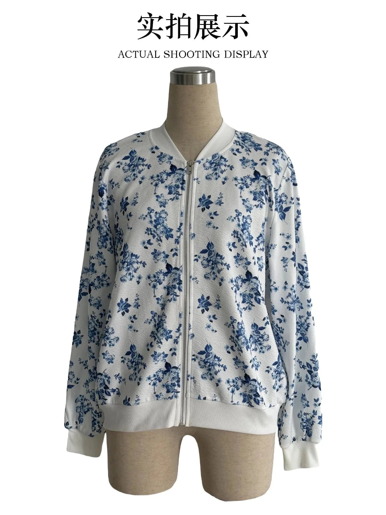 Women's Leopard Stand-Up Collar Long Sleeve Zipper Cardigan Coat Jackets Autumn Ladies Casual Loose Outwear Outcoat Size