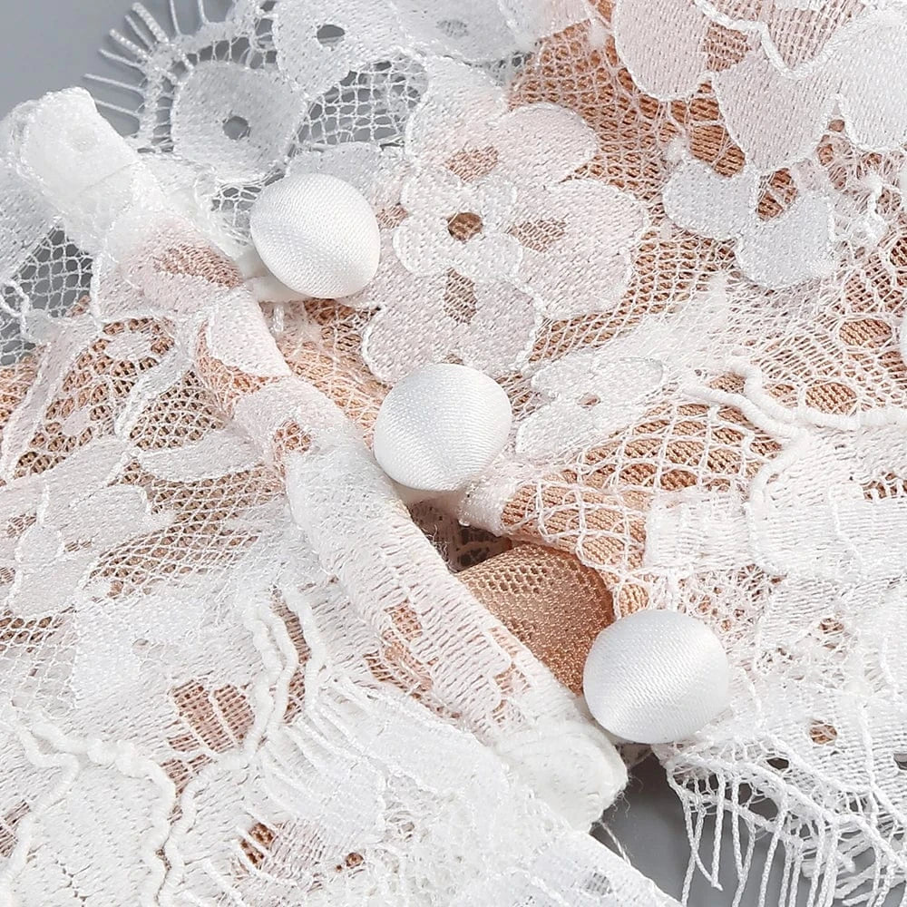 Women's Maxi Lace Cut Out Long Dress Sexy Backless High Split Long-Sleeves Deep V-Neck Celebrity Slim Party Wedding Morning Gown