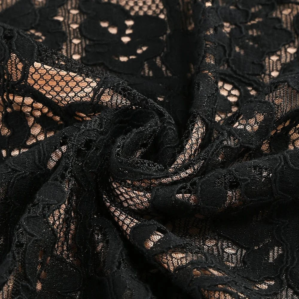 Women's Maxi Lace Cut Out Long Dress Sexy Backless High Split Long-Sleeves Deep V-Neck Celebrity Slim Party Wedding Morning Gown