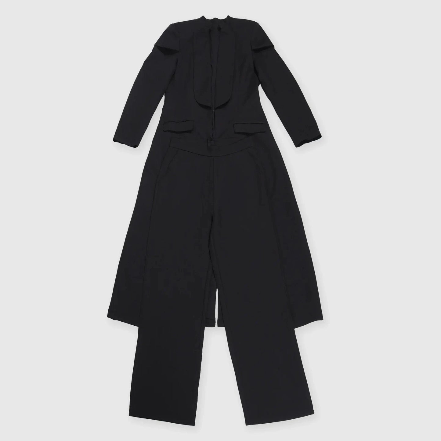 Women's Set Full Sleeve X-Long Blazer Coat+ Long Pant Suit 2025 Spring Streetwear Two 2 Piece Set Africa OL Work Outfits