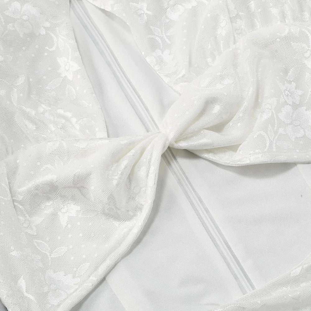 Women's Sexy Lace Spice Girl Dress Haute Sense Hollow Out Irregular Pure Desire Dress Luxury Temperament Evening Party Dress