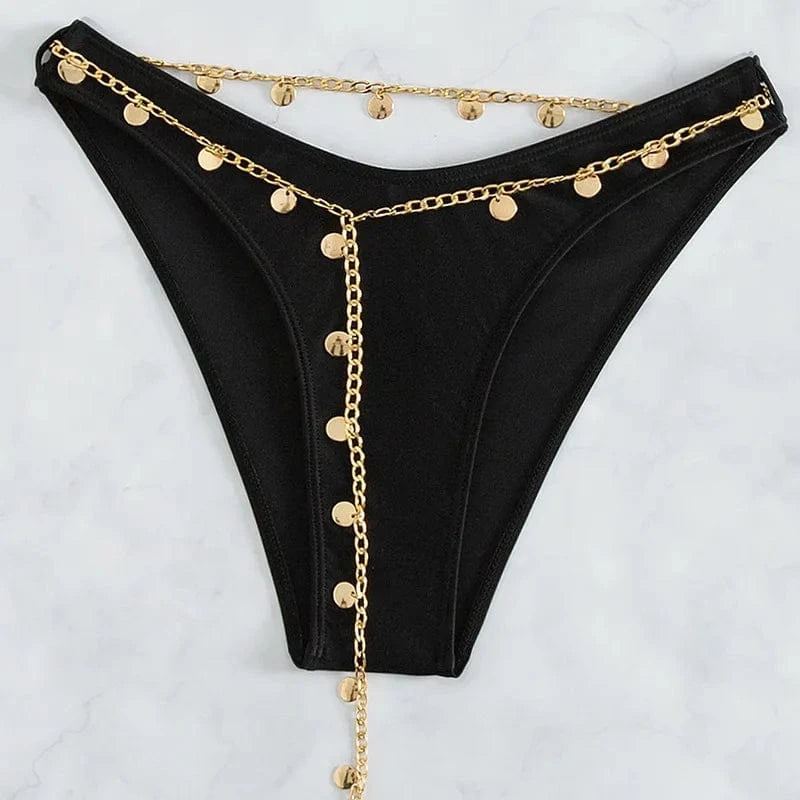 Women's Shiny Trikini Glitter Sequin Bathing Suit Two Piece Swimwear 2024 Sexy Halter Bandage Push Up Swimsuit Bathing Suits