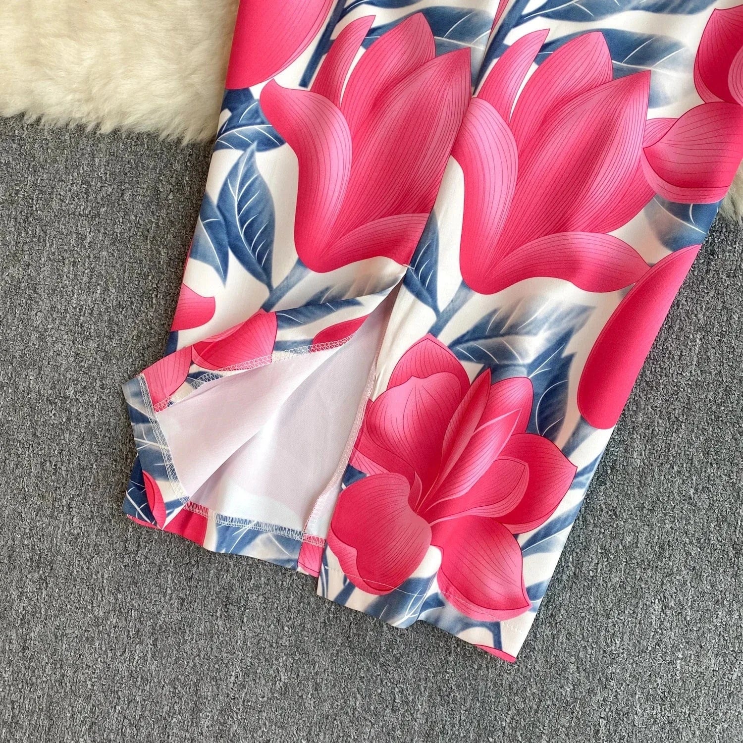 Women's Shirts Fashionable With A Split Half Skirt Temperament Two-Piece Dress