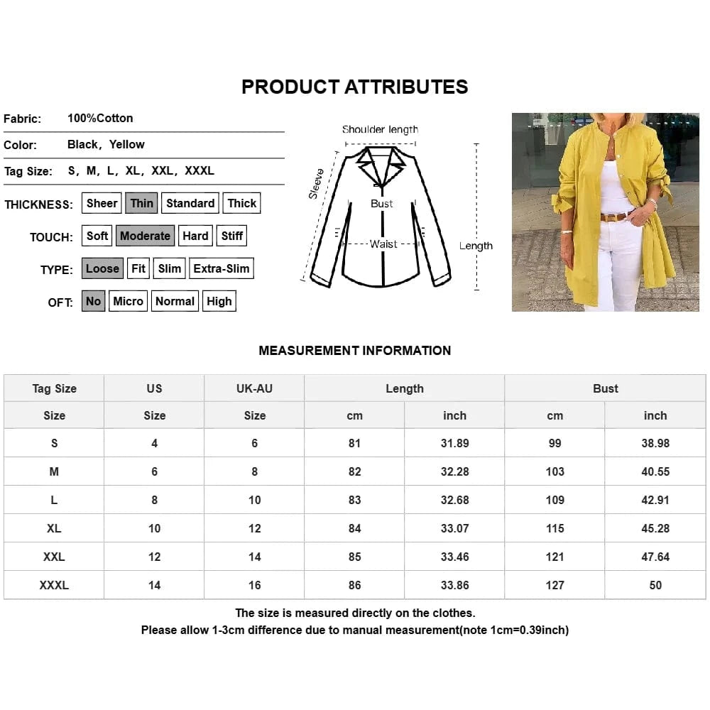 Women's Solid Long Sleeve Stand Collar Shirts Blouse Spring Autumn Ladies Single Breasted Casual OL Office Tops Size S-3XL