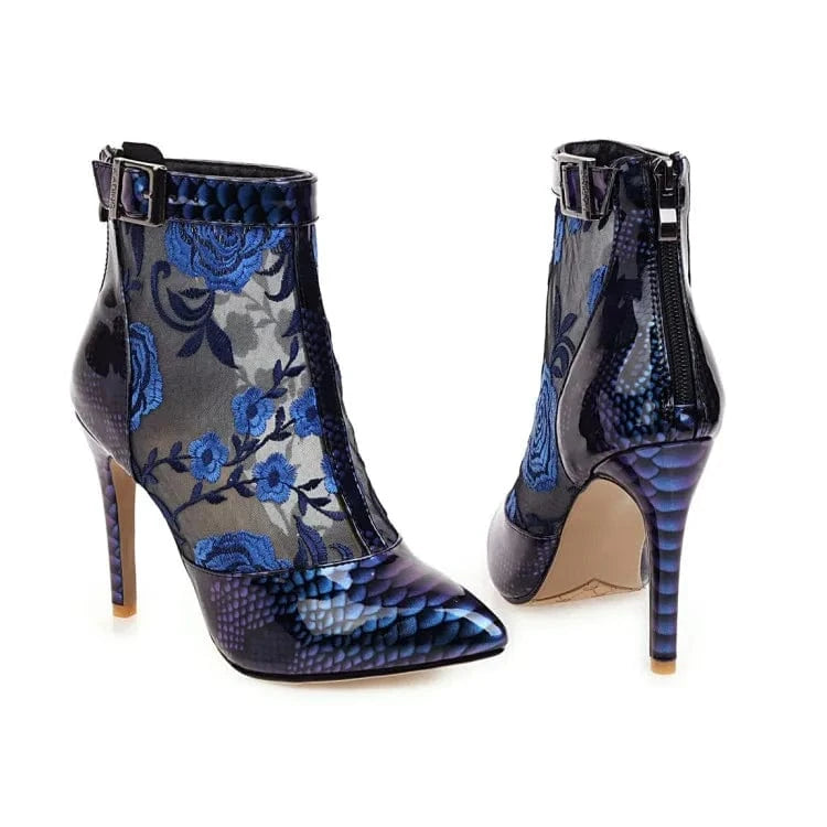Women's Stiletto Heels Fishmouth Sexy Ladies High Heel Boots Women Summer Boots Women Pointed Toe Booties