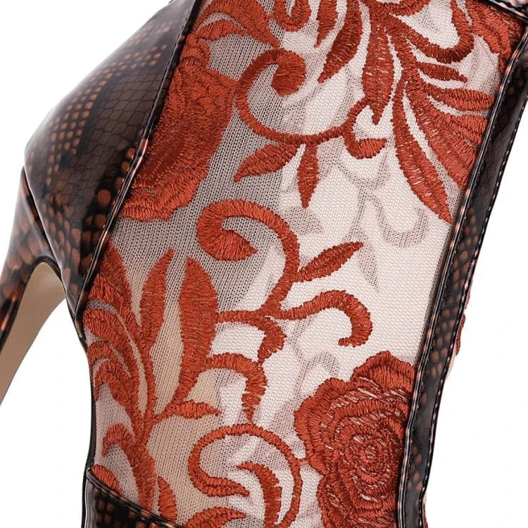 Women's Stiletto Heels Fishmouth Sexy Ladies High Heel Boots Women Summer Boots Women Pointed Toe Booties