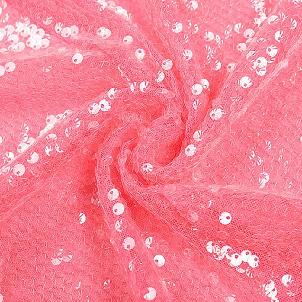 Women's Summer Sexy Long Evening Party Dress Sequined Dress Three-Dimensional Ruffle Flower Slip Slit Ground Length Dress