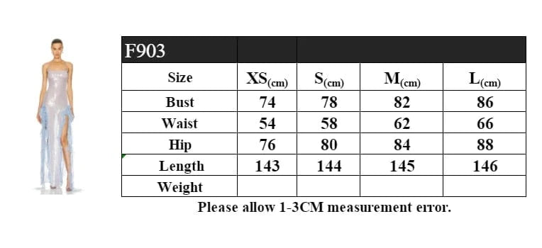 Women's Summer Sexy Long Evening Party Dress Sequined Dress Three-Dimensional Ruffle Flower Slip Slit Ground Length Dress