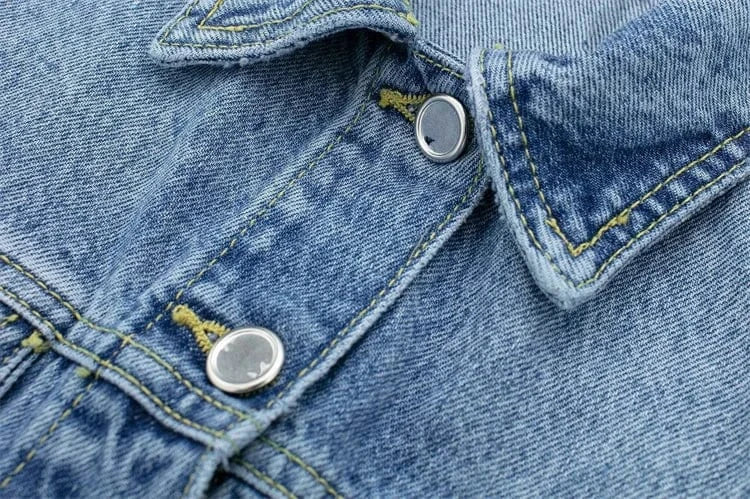 Women Short Sleeve Single Breasted Turn-down Collar Denim Bodycon Mini Dress 2024 Fashion Chic Dresses