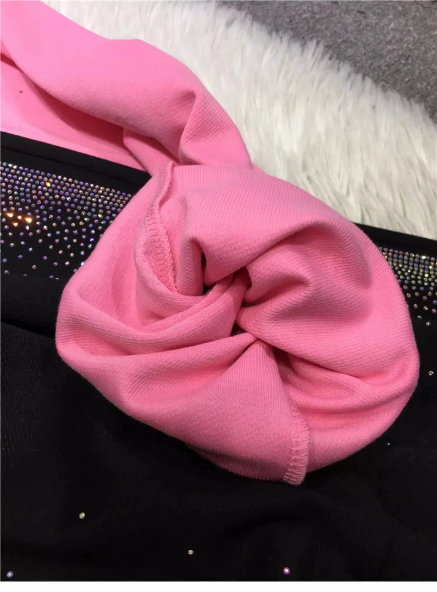 Women Sweatpants With Rhinestone Diamonds Casual Style - SN Wigs & More
