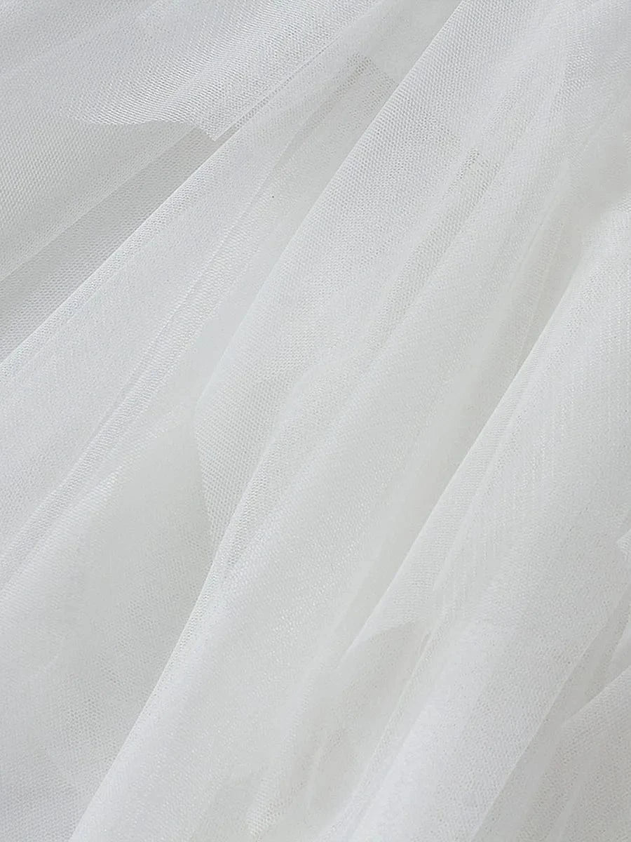 Women Tutu Tulle Skirt Elegant High Waist Mesh Tiered Layered Half Skirt Female Prom Party Midi Skirt for Summer Fairycore Y2K