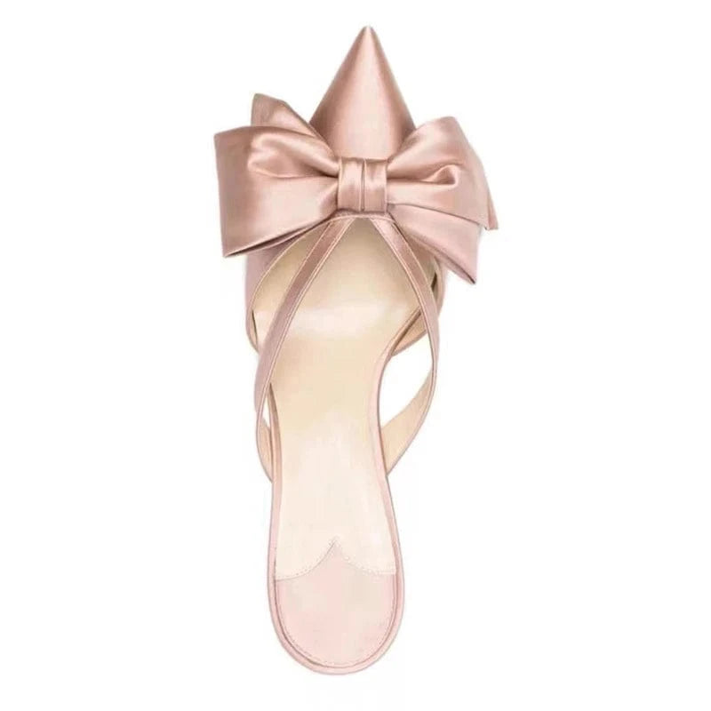 Women US4.5/EU35 / Champagne Hot Selling Tacones De Zapato Low Shoes Female Bow Trending Purple Heels for Women Ladies